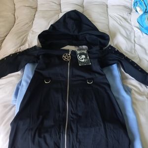 KILLSTAR Agape hooded Brooklyn dress size XL black